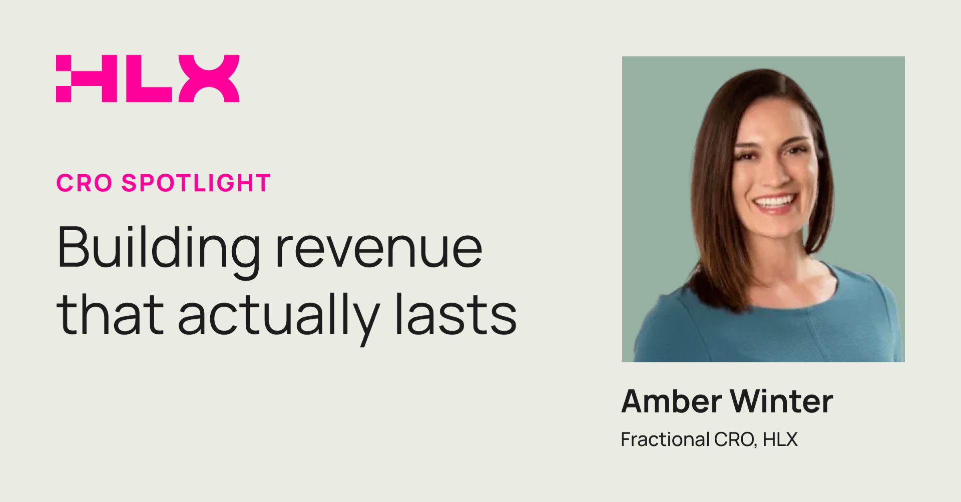 CRO Spotlight: Amber Winter on Building Revenue That Actually Lasts