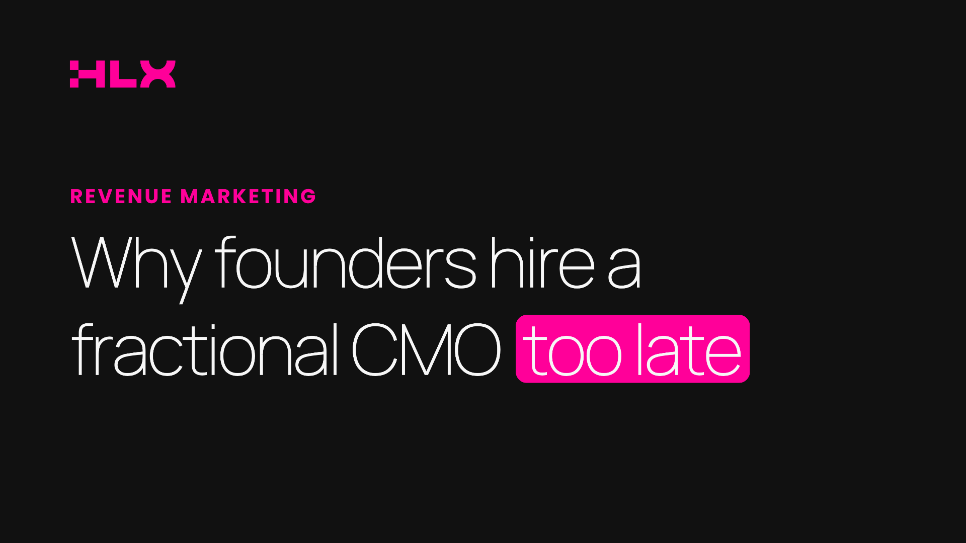 What a Fractional CMO Does (and Why Most Founders Hire One Too Late)